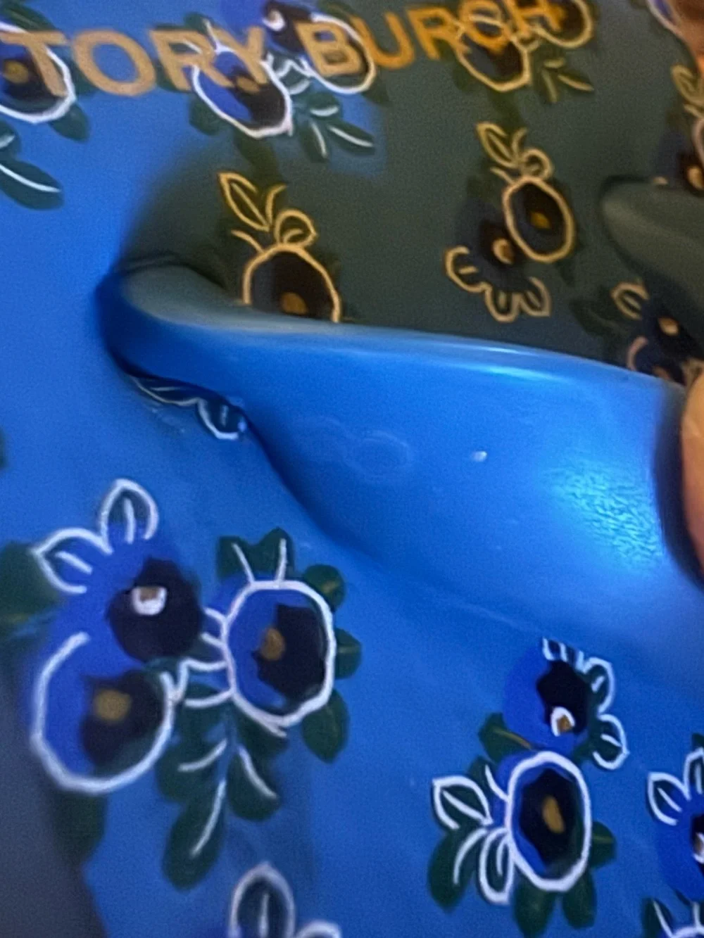 Tory Burch Blueberry Print Flip Flops Blue Size 8